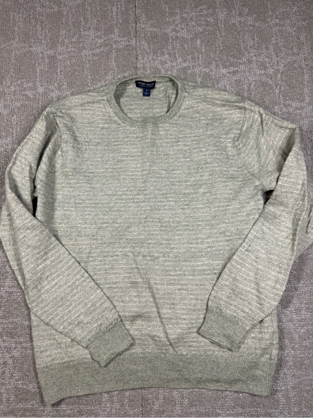 Peter Millar Linus Willow Striped Crewneck Sweater Size Medium